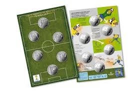 - 6 Coins of the 2014 FIFA WORLD CUP BRAZIL Nickel (6 coins set)